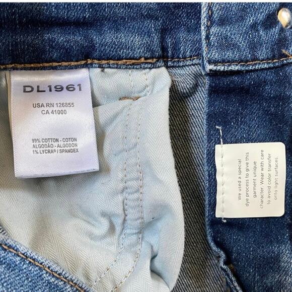 DL1961 Riley Boyfriend Straight Leg Raw Edge Hem‎ - Waterfront Size 25 - Picture 8 of 12